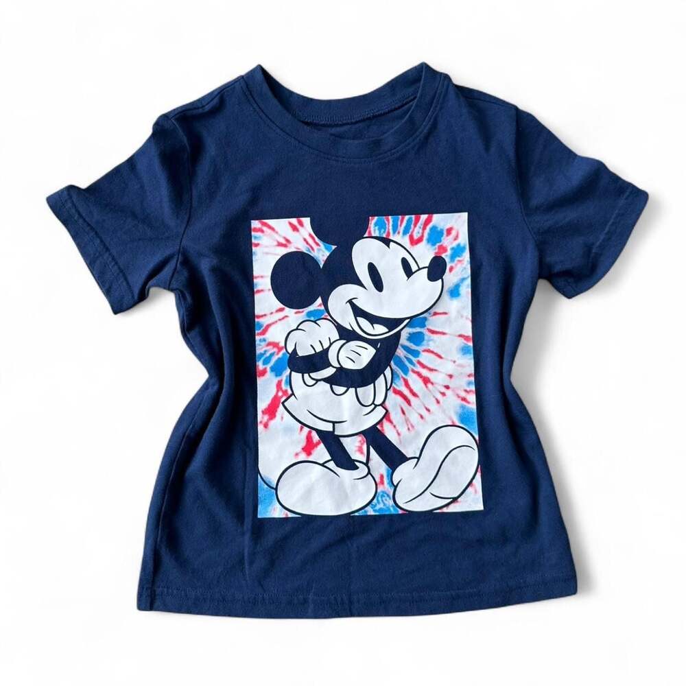Y2K Disney Navy Mickey Mouse Women’s XS Baby Tee